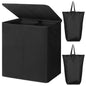 WOWLIVE 154L Double Laundry Hamper 2 Section with Lid and Removable Bags