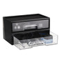 Vtopmart Clear Stackable Storage Drawers, 4 Pack Tall Plastic Organizers
