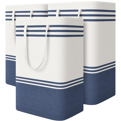 TranquilRelax 3-Pack Laundry Basket, Laundry Hamper, Grey-75L