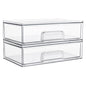 Vtopmart 6 Pack Small Clear Stackable Storage Drawers for Desk, Countertop