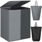 WOWLIVE Double Laundry Hamper with Lid, 154L Large Laundry Basket Organizer