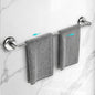 Adjustable Suction Cup Towel Bar for Bathroom Wall,14.6Inch~24 Inch Towel Racks for Bathroom,Stainless Steel Bath Towel Holder for Shower(Matte Black)