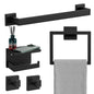 10-Pieces Matte Black Bathroom Accessories, 24 Inch Bathroom Hardware Set
