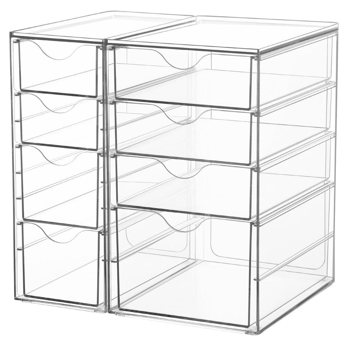 Vtopmart 4 Set Acrylic Desk Organizer with 16 Drawers for Office, Makeup