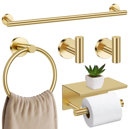 10 Pieces Matte Black Bathroom Hardware Accessories Towel Bar Set Black Towle Racks for Bathroom Wall Mounted Stainless Steel Toilet Paper Holder Towel Holder Kit