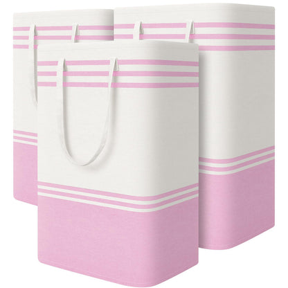 TranquilRelax 3-Pack Laundry Basket, Laundry Hamper, Grey-75L