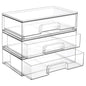 Vtopmart Clear Stackable Storage Drawers, 4 Pack Tall Plastic Organizers