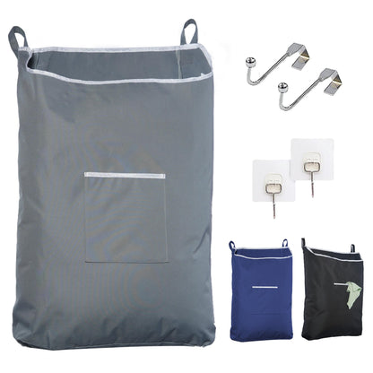 TFLC Over the Door Hanging Laundry hamper bag, 18x4.75x28", Beige-L