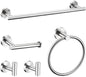 6 Pieces Brushed Gold Bathroom Hardware Accessories Set, SUS304 Stainless Steel 24 Inch Bath Towel Bar Set, Round Bathroom Towel Holder Set, Towel Racks for Bathroom Wall Mounted