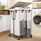 150L Large Laundry Hamper with Wheels, Rolling Laundry Basket