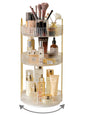 Asayuee 360 Rotating Makeup Organizer for Vanity,2 Tier Large Capacity Skincare Organizers,Bathroom Counter Organizer, Spinning Perfume Organizer & Vanity Organizer (Green-2 Tier)