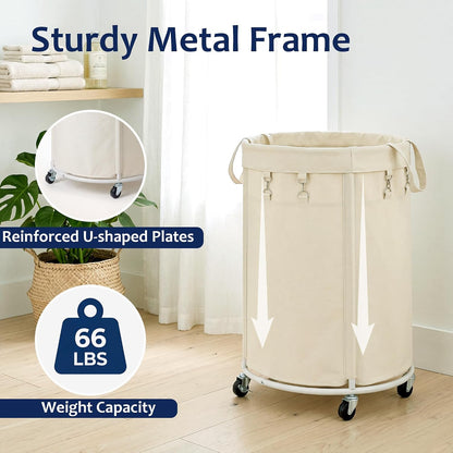 150L Large Capacity Rolling Laundry Basket Hamper with Wheels, Clothes hamper and Removable Bag for Home, Laundry Room, Bedroom, Bathroom, Apartment, Dorm