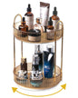 Asayuee 360 Rotating Makeup Organizer for Vanity,2 Tier Large Capacity Skincare Organizers,Bathroom Counter Organizer, Spinning Perfume Organizer & Vanity Organizer (Green-2 Tier)