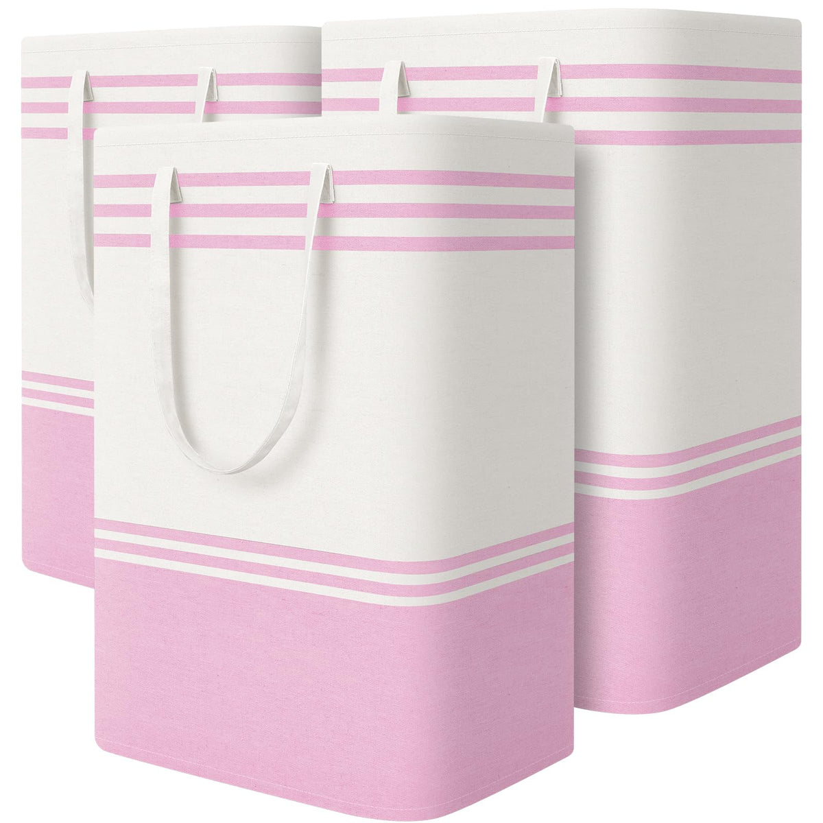 TranquilRelax 3-Pack Laundry Basket, Laundry Hamper, Grey-75L