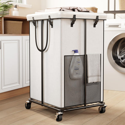 150L Large Laundry Hamper with Wheels, Rolling Laundry Basket
