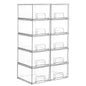 Vtopmart 6 Pack Small Clear Stackable Storage Drawers for Desk, Countertop