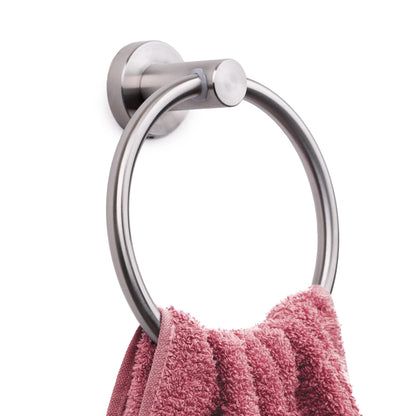 MARMOLUX ACC Matte Black Towel Ring - SUS304 Stainless Steel Wall Mounted Hand Towel Holder for Bathroom - Kitchen & Bathroom Towel Rack - Black Towel Hanger - Bathroom Towel Holder - Hand Towel Rack