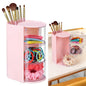 3-Tier Rotating Hair Accessories Organizer, 360° Spinning Storage Stand for Makeup Brushes and Jewelry, Compact Vanity Display Case for Girls, Holds Hair Clips, Earrings, Rings, Bracelets(White)