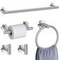 10 Pieces Matte Black Bathroom Hardware Accessories Towel Bar Set Black Towle Racks for Bathroom Wall Mounted Stainless Steel Toilet Paper Holder Towel Holder Kit