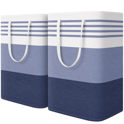 WOWBOX 2 Pack Laundry Baskets, Collapsible Dirty Clothes Laundry Hampers