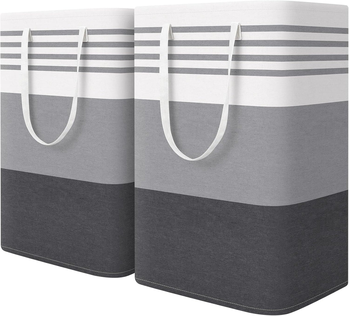 WOWBOX 2 Pack Laundry Baskets, Collapsible Dirty Clothes Laundry Hampers