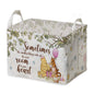 Winnie Nursery Decor, the Pooh Baby Stuff, Winnie Storage Nursery Basket, Large squarecanvas Laundry Hamper With A Waterproof PECoating, Foldable, Toys Bin, Baby Nursery HamperDecor, Classic
