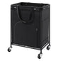 170L Large Laundry Basket with Wheels, Rolling Laundry Hamper Easy Access Clothing Minimizes Bending, Laundry Cart with 4 Silent Casters & Removable Bag for Bedroom, Bathroom, Laundry Room,Black