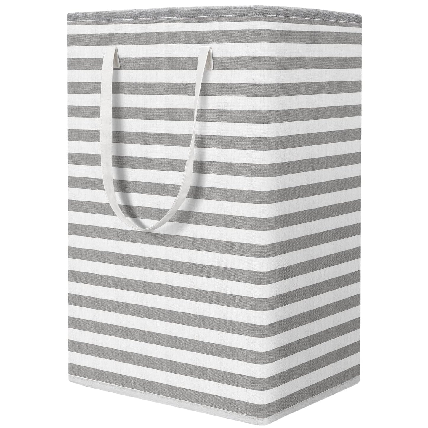 StorageRight Laundry Basket Hamper, 75L Collapsible Clothes Storage, Grey