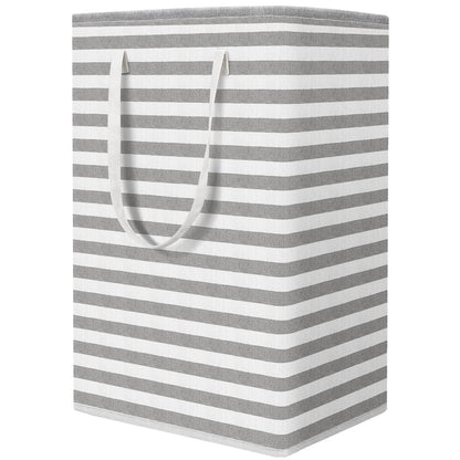 StorageRight Laundry Basket Hamper, 75L Collapsible Clothes Storage, Grey
