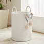 YOUDENOVA Cotton Laundry Hamper, 58L Tall Storage Basket-Brown