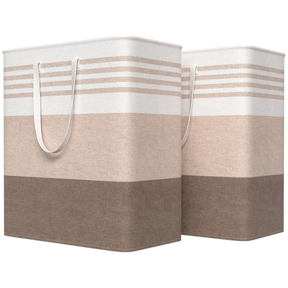 WOWBOX 2 Pack Laundry Baskets, Collapsible Dirty Clothes Laundry Hampers