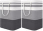 StorageRight Laundry Basket Hamper, 75L Collapsible Clothes Storage, Grey