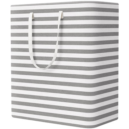 StorageRight Laundry Basket Hamper, 75L Collapsible Clothes Storage, Grey
