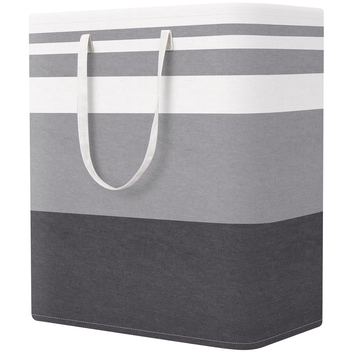 StorageRight Laundry Basket Hamper, 75L Collapsible Clothes Storage, Grey