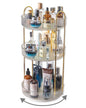 Asayuee 360 Rotating Makeup Organizer for Vanity,2 Tier Large Capacity Skincare Organizers,Bathroom Counter Organizer, Spinning Perfume Organizer & Vanity Organizer (Green-2 Tier)
