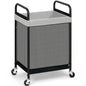 STORAGE MANIAC Rolling Laundry Hamper with Wheels 3-Section Laundry Sorter Rolling Laundrys Basket on Wheels with Removable Bag Clothes Hamper Laundrys Organizer Cart Bathroom Bedroom 120L Beige