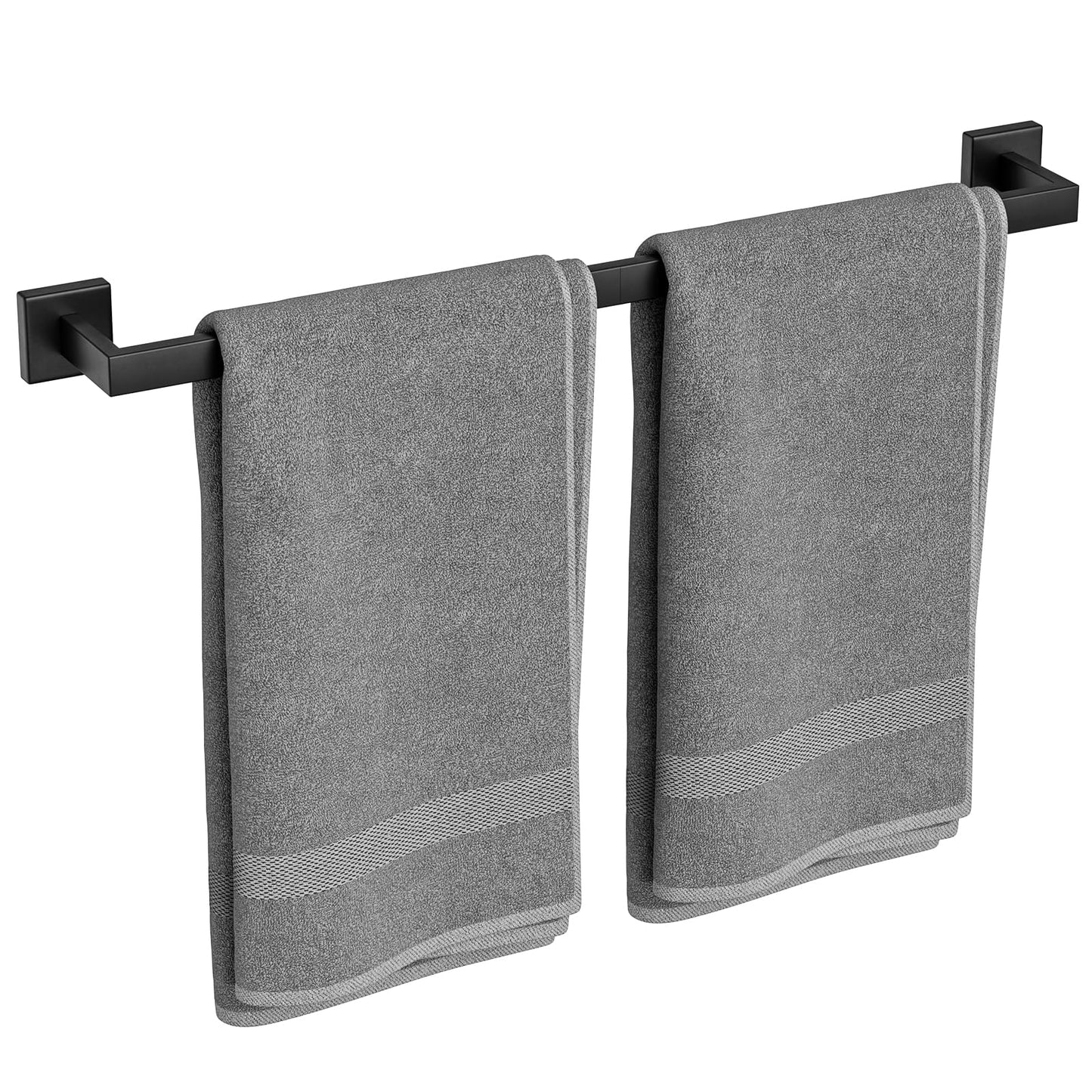 10-Pieces Matte Black Bathroom Accessories, 24 Inch Bathroom Hardware Set