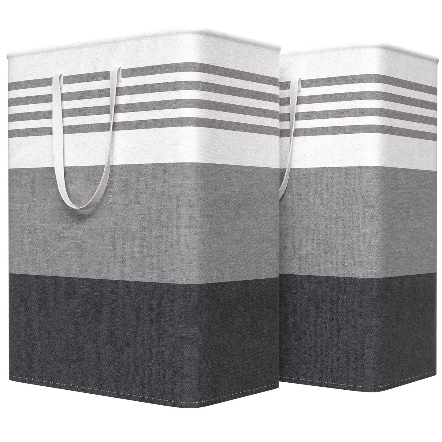 WOWBOX 2 Pack Laundry Baskets, Collapsible Dirty Clothes Laundry Hampers