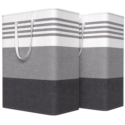 WOWBOX 2 Pack Laundry Baskets, Collapsible Dirty Clothes Laundry Hampers