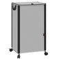 STORAGE MANIAC Rolling Laundry Hamper with Lid, 23.7 Gal (90 L) Large Tall Laundry Basket with Wheels & Handles, Aesthetic Dirty Clothes Hamper for Small Space, Dorm, Apartment, College, Black