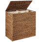 Best Choice Products Large Laundry Hamper with Lid, Natural Handwoven Hyacinth Laundry Basket, W/Removeable & Washable Liner Bag, Portable, Handles, 30 Gallon (114 liters) - Natural