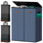 100L Large Capacity Laundry Hamper, Collapsible Laundry Basket Space-Saving, Clothes Hamper with Lid and Removable Bag for Bathroom Bedroom Laundry Room Dorm