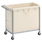 SONGMICS Laundry Basket with Wheels, 2-Section, 37.0 Gallons (140 L)