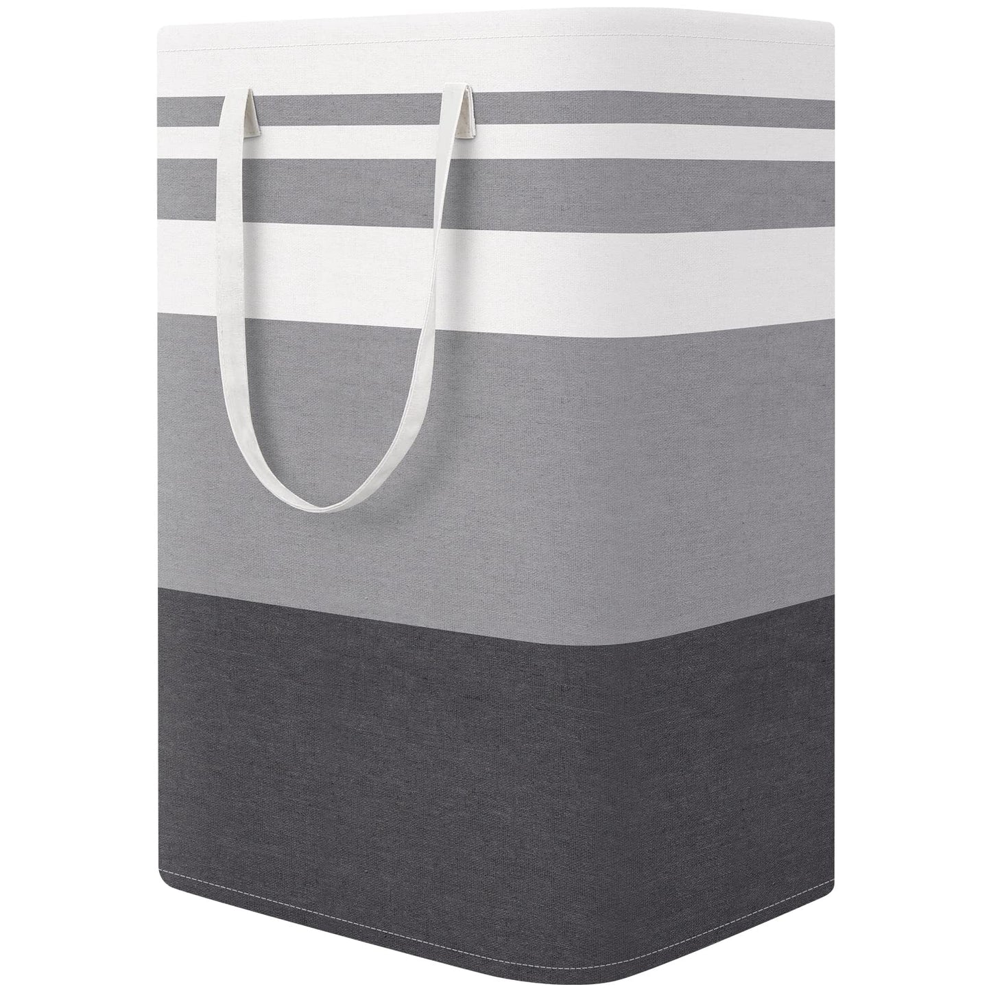 StorageRight Laundry Basket Hamper, 75L Collapsible Clothes Storage, Grey