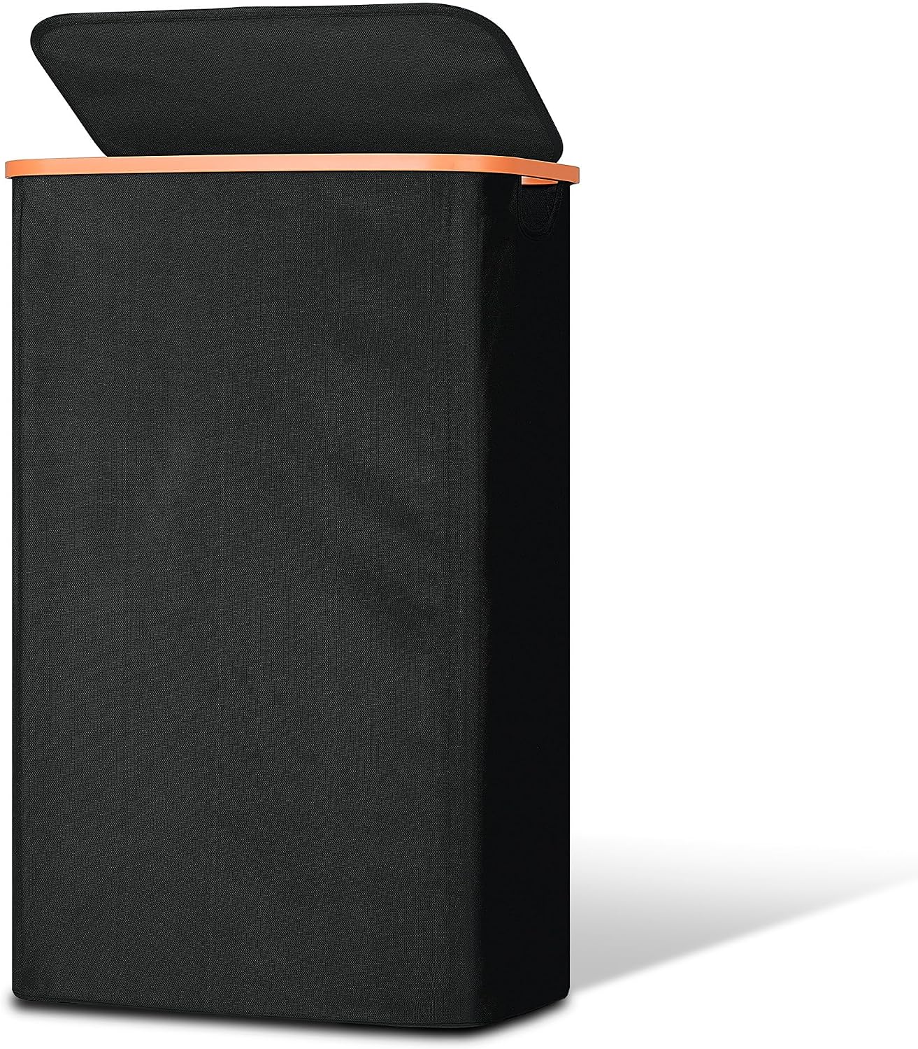 Vincona Slim Laundry Basket with Lid, Narrow Dirty Clothes Hampers for Laundry with Handle, Skinny Laundry Bin for Laundry Room, Dorm, Bedroom and Bathroom, 19.8 Gallon (75L) Black