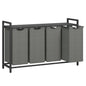 VASAGLE Laundry Hamper with Shelf, 2 Pull-Out Bags, 2 x 12.1 Gallons (46 L)