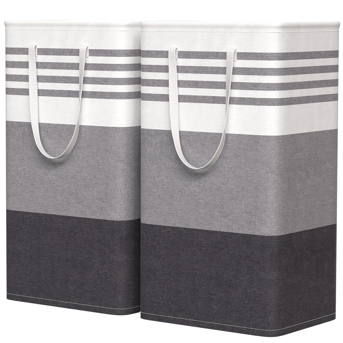 WOWBOX 2 Pack Laundry Baskets, Collapsible Dirty Clothes Laundry Hampers