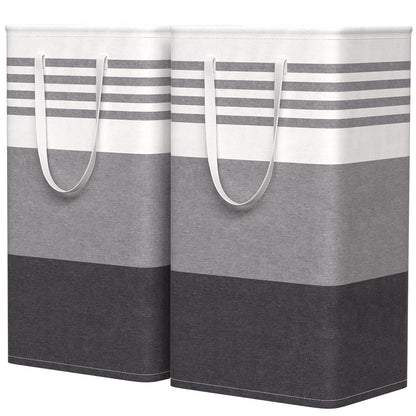 WOWBOX 2 Pack Laundry Baskets, Collapsible Dirty Clothes Laundry Hampers