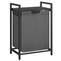 VASAGLE Laundry Hamper with Shelf, 2 Pull-Out Bags, 2 x 12.1 Gallons (46 L)
