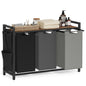 VASAGLE Laundry Hamper with Shelf, 2 Pull-Out Bags, 2 x 12.1 Gallons (46 L)
